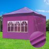 10x10ft EZ Canopy Gazebo With Windows/ 18-3339TPX Vivid Viola - As Picture