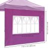 10x10ft EZ Canopy Gazebo With Windows/ 18-3339TPX Vivid Viola - As Picture