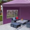 10x10ft EZ Canopy Gazebo With Windows/ 18-3339TPX Vivid Viola - As Picture