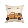 1Pcs Throw Pillow Covers Wear-resistant Dust-proof Linen Halloween Pumpkin Print Throw Cushion Home Office Hotel Decoration - 2#