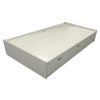 Contemporary Style Wooden Frame Twin Size Chest Bed with 3 Drawers; White - BM141870