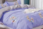 Kaufman Lily floral 100% Cotton Purple Comforter Set  - King