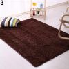 Plush Shaggy Soft Carpet Room Area Rug Bedroom Slip Resistant Door Floor Mat - Blue - 50cm by 80cm