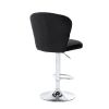 Bar Stools with Back and Footrest Counter Height Dining Chairs Set of 2 - Black