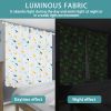 Muwago Glow In The Dark Curtain Cartoon Dinosaur Printed Warm And Cold Insulating Thermal Luminous Curtain For Living Room Decor - W72"*H78"