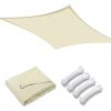 10x13ft Rectangle Sun Shade Sail/Beige - LA01