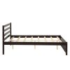 Full Size Wood Platform Bed Frame with Headboard for espresso color - as pic