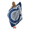 COLTS OFFICIAL NFL "Run" Micro Raschel Throw Blanket;  46" x 60" - 1NFL/05906/0008/RET