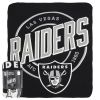 Raiders OFFICIAL NFL "Campaign" Fleece Throw Blanket;  50" x 60" - 1NFL/03105/0019/RET