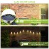 4Pcs Solar Powered Hanging Crystal Ball Lights Outdoor Waterproof - Warm