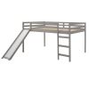 Loft Bed with Slide; Multifunctional Design; Full (Gray)(OLD SKU :WF281157AAE) - as pic